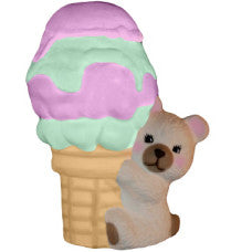 Bear with Giant Ice Cream Cone Statue
